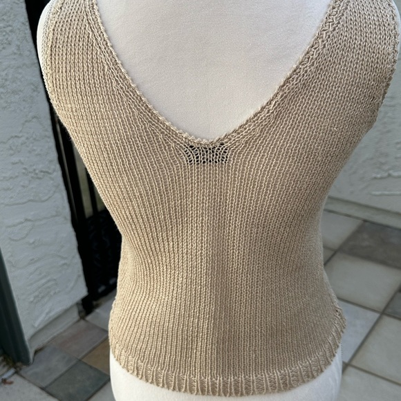 Agatha linen knit bundle sleeveless tank with matching cardigan - Picture 5 of 5